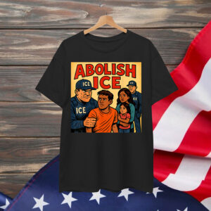 ABOLISH ICE Comic Style Protest Graphic Shirt