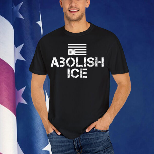 Abolish ICE in Distress Inverted American Shirt