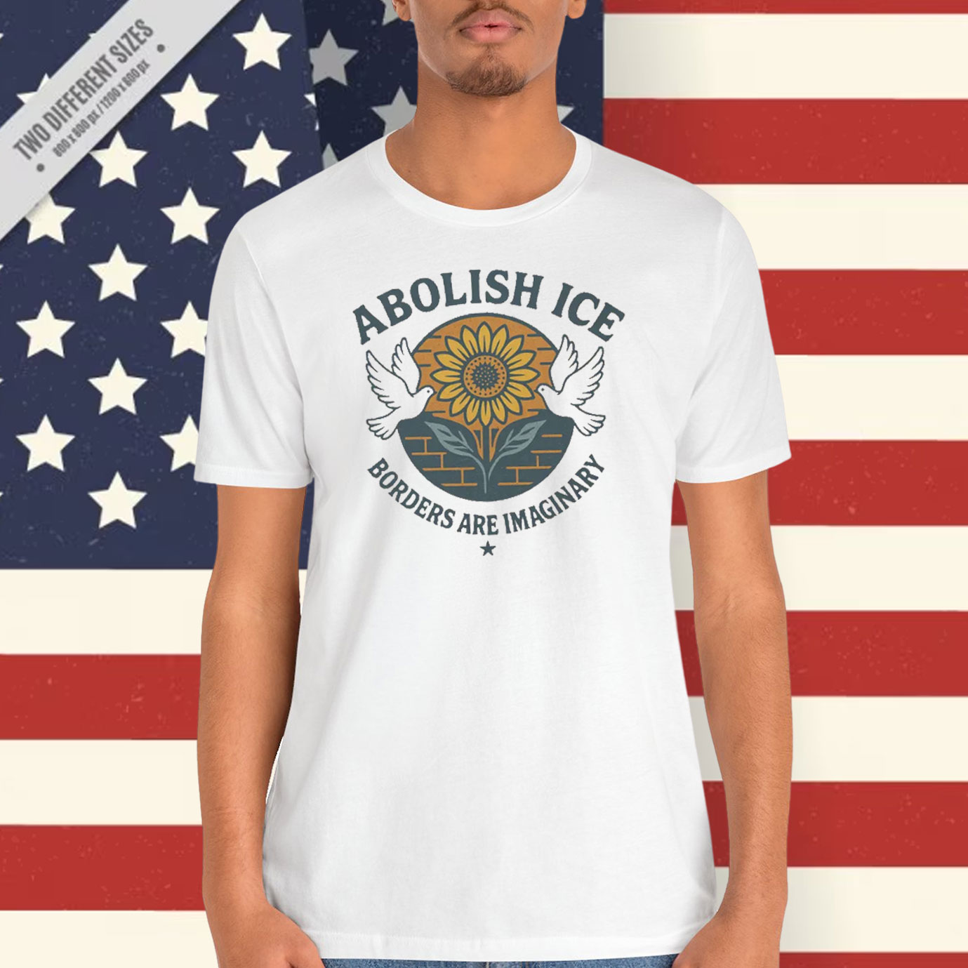 Abolish ICE Borders Are Imaginary Shirt