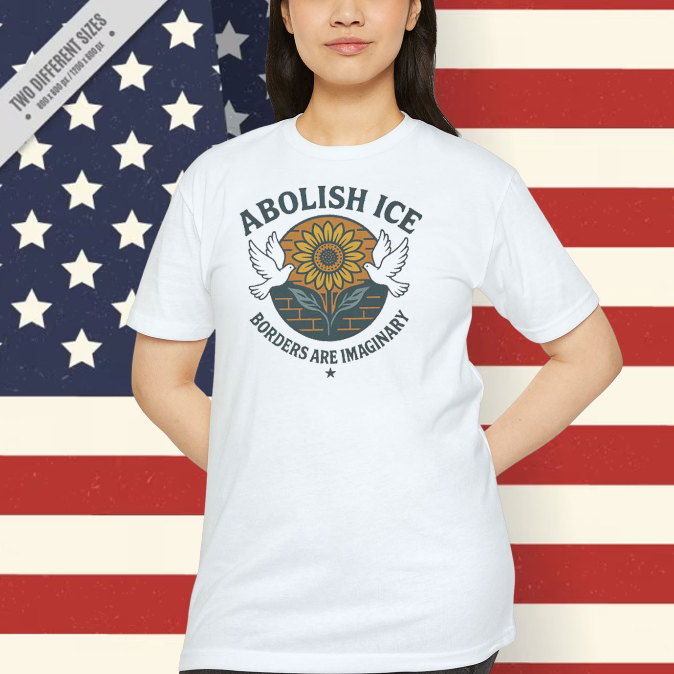 Abolish ICE Borders Are Imaginary Shirt