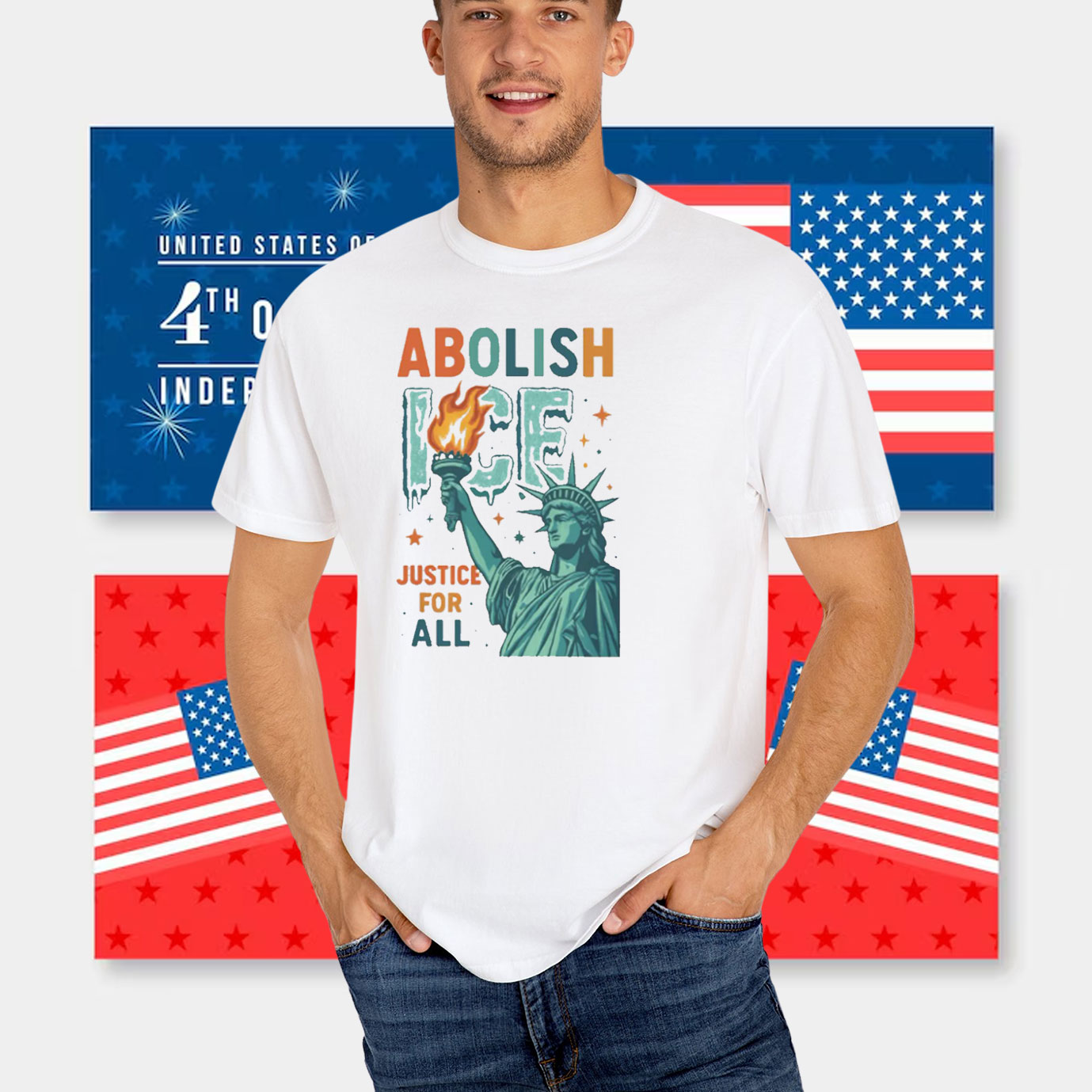 Abolish ICE Justice For All T-Shirt