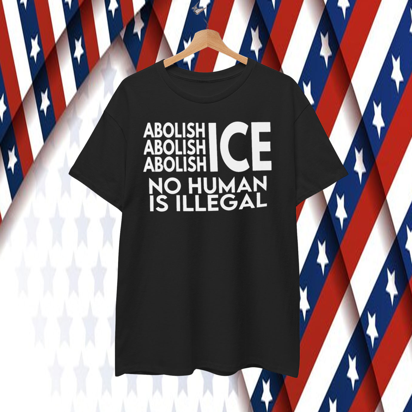 Abolish ICE T-Shirt No Human Is Illegal