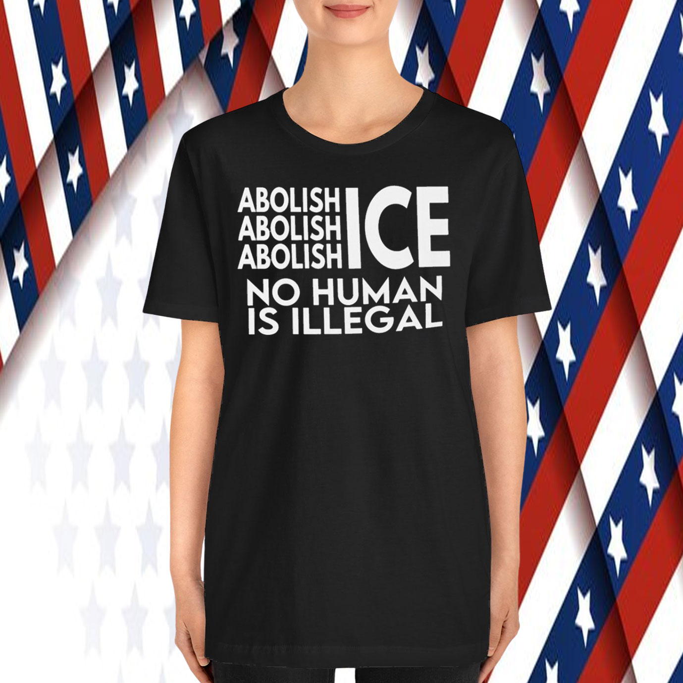 Abolish ICE T-Shirt No Human Is Illegal