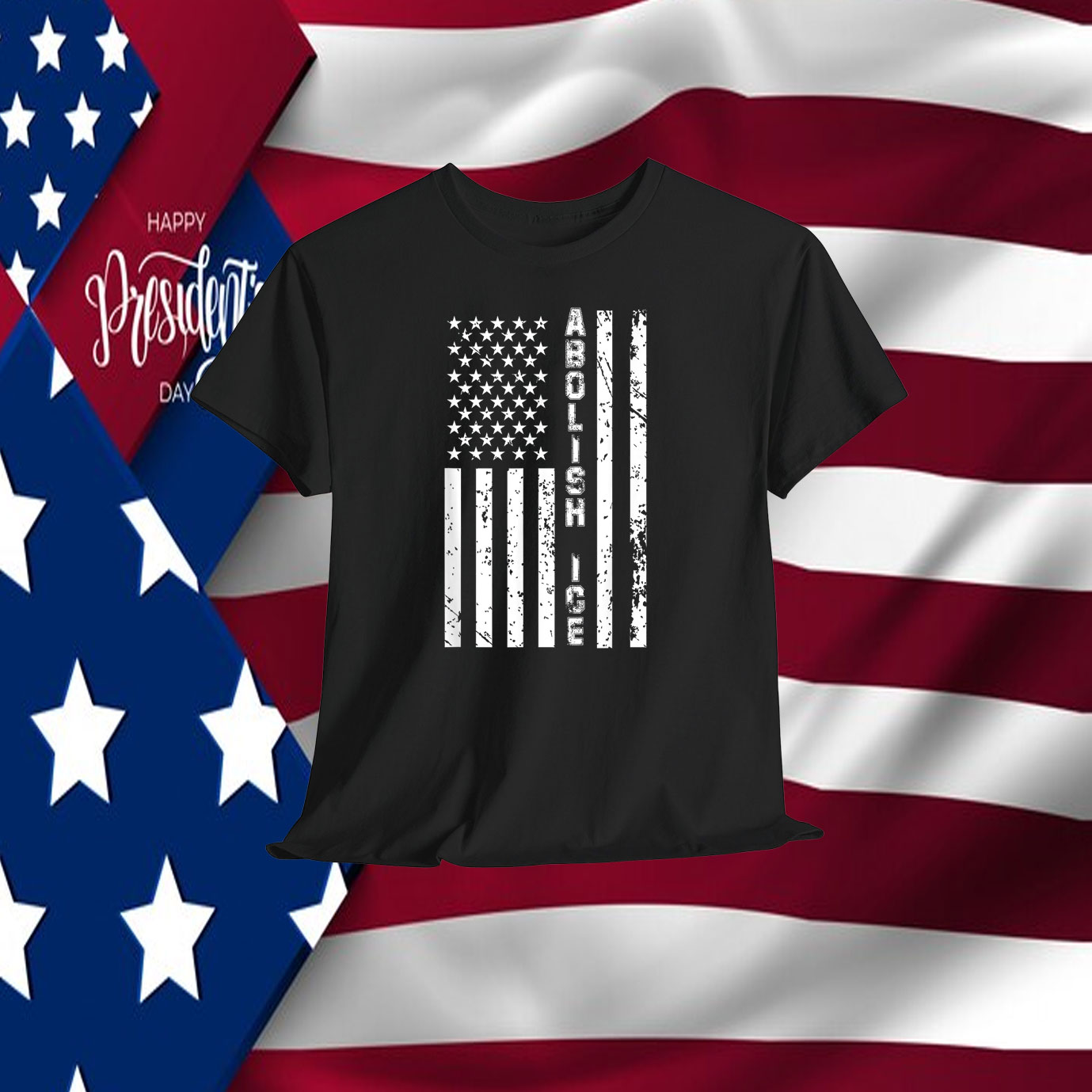 Abolish ICE United States Patriotic American Flag Shirt