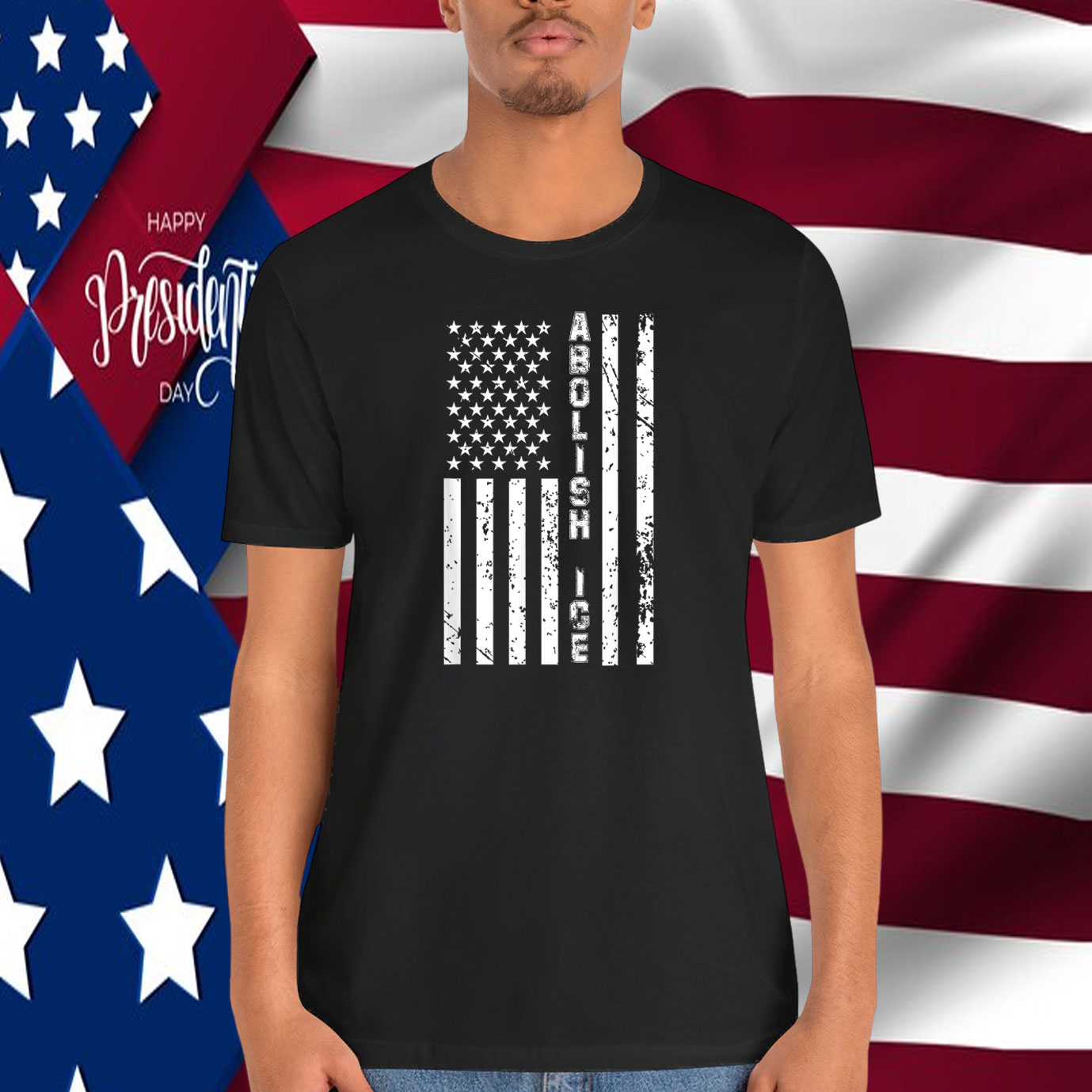 Abolish ICE United States Patriotic American Flag Shirt
