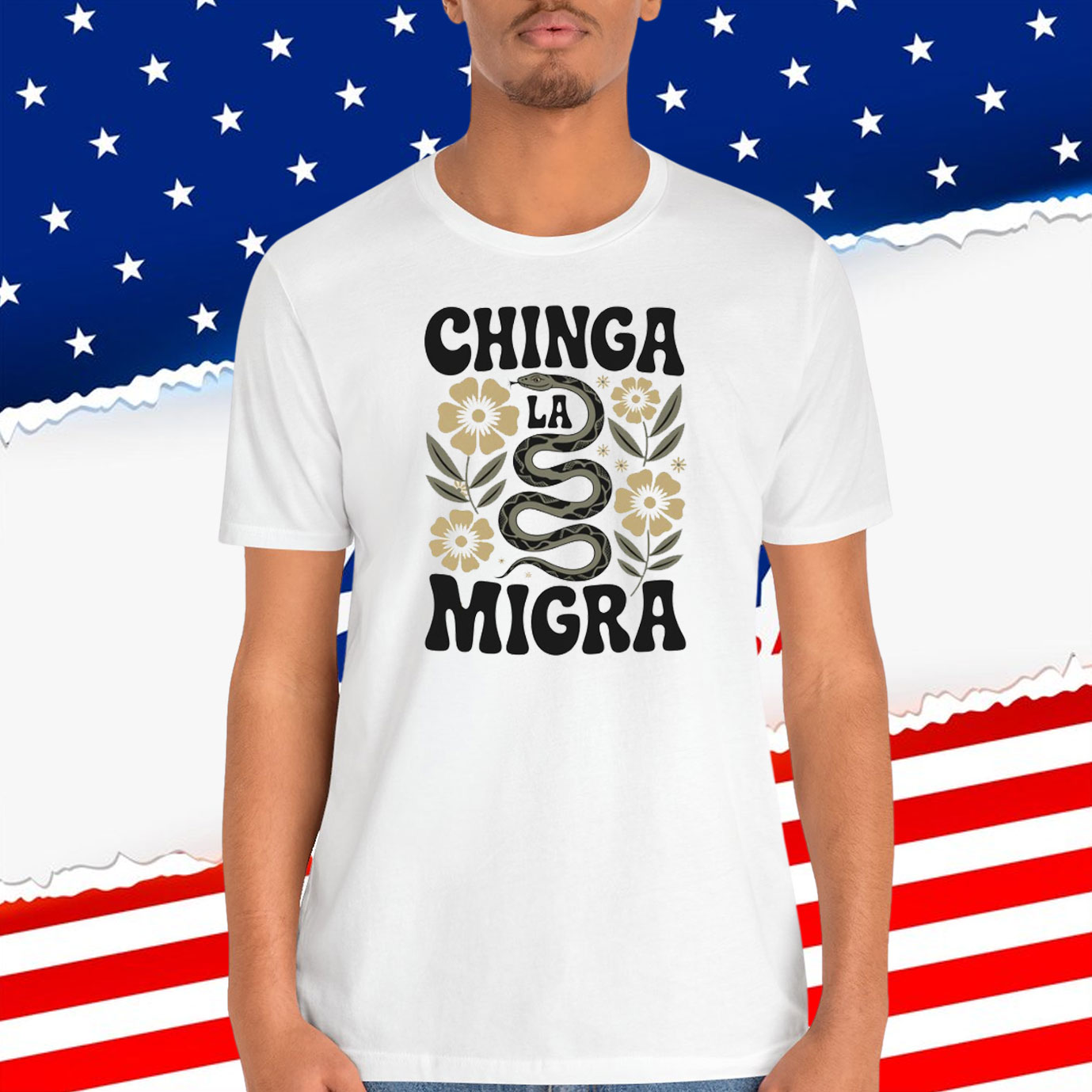 Chinga La Migra Flower Shirt