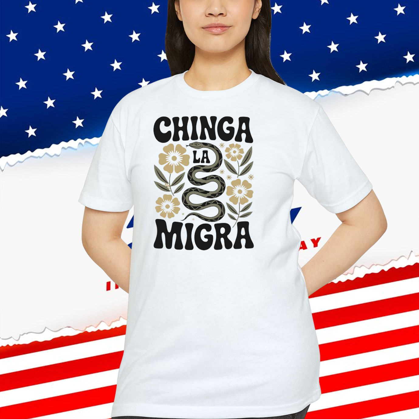 Chinga La Migra Flower Shirt