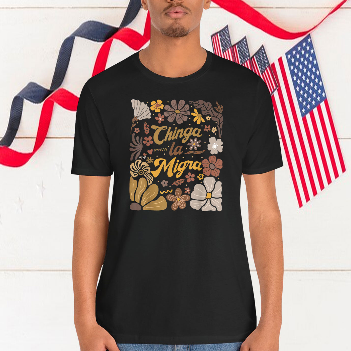 Chinga la Migra Flowers Shirt
