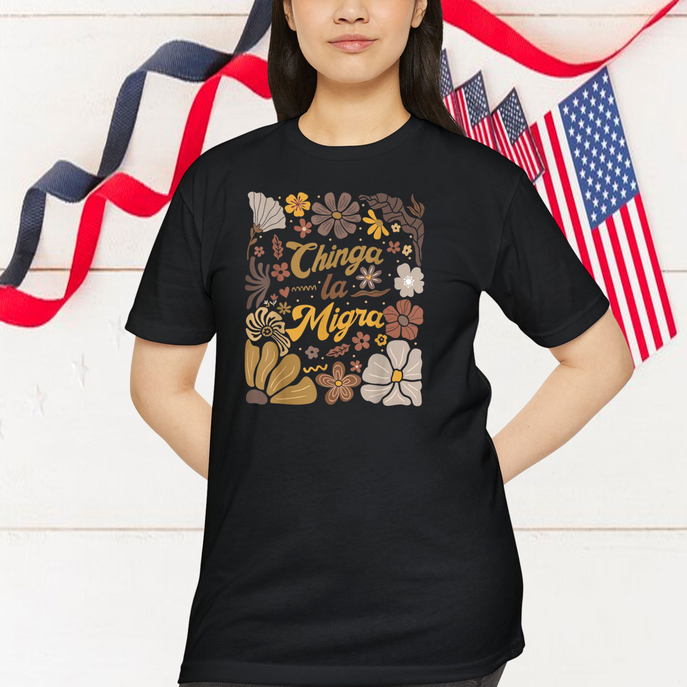 Chinga la Migra Flowers Shirt