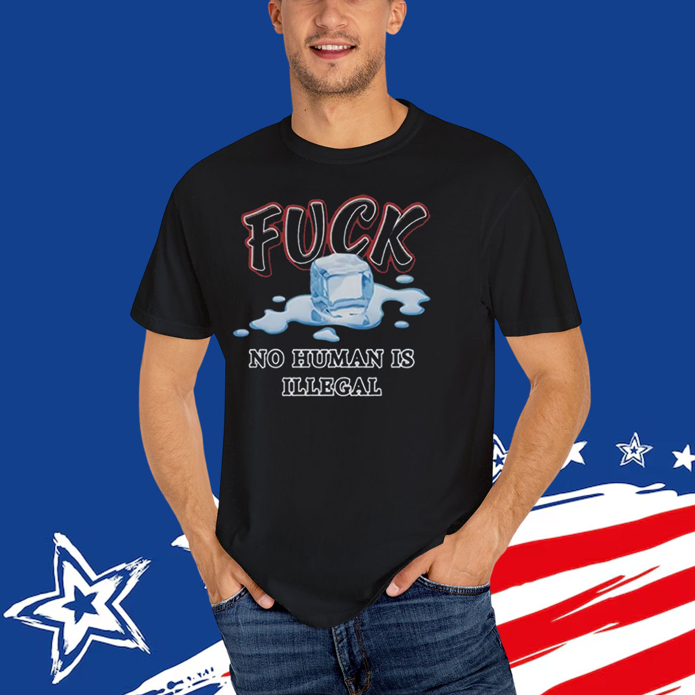 Fuck I.C.E. No Human Is Illegal T-Shirt