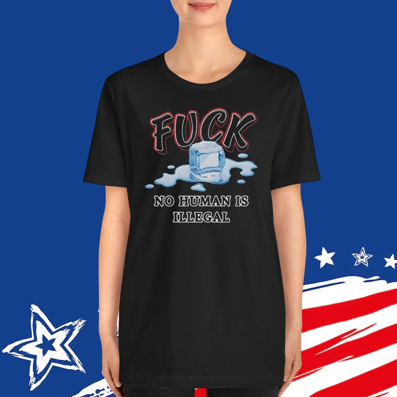 Fuck I.C.E. No Human Is Illegal T-Shirt