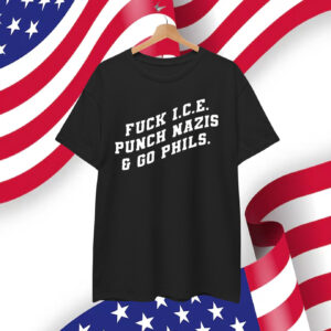 Fuck I.C.E. Punch Nazis & Go Birds T-Shirt