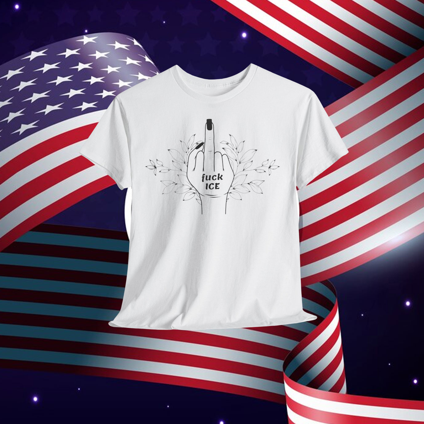 Fuck ICE Flower Shirt