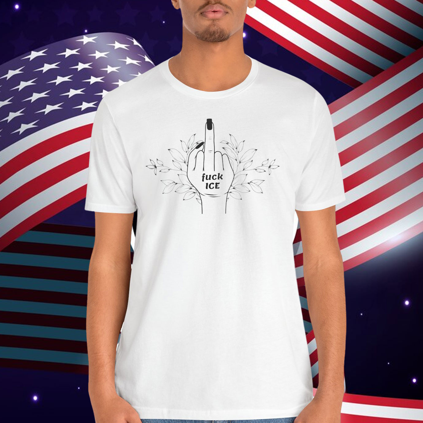 Fuck ICE Flower Shirt