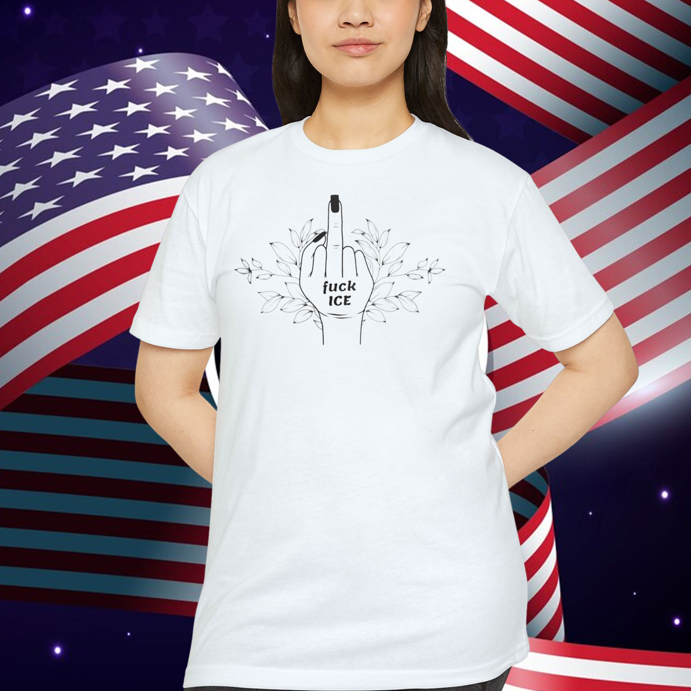 Fuck ICE Flower Shirt