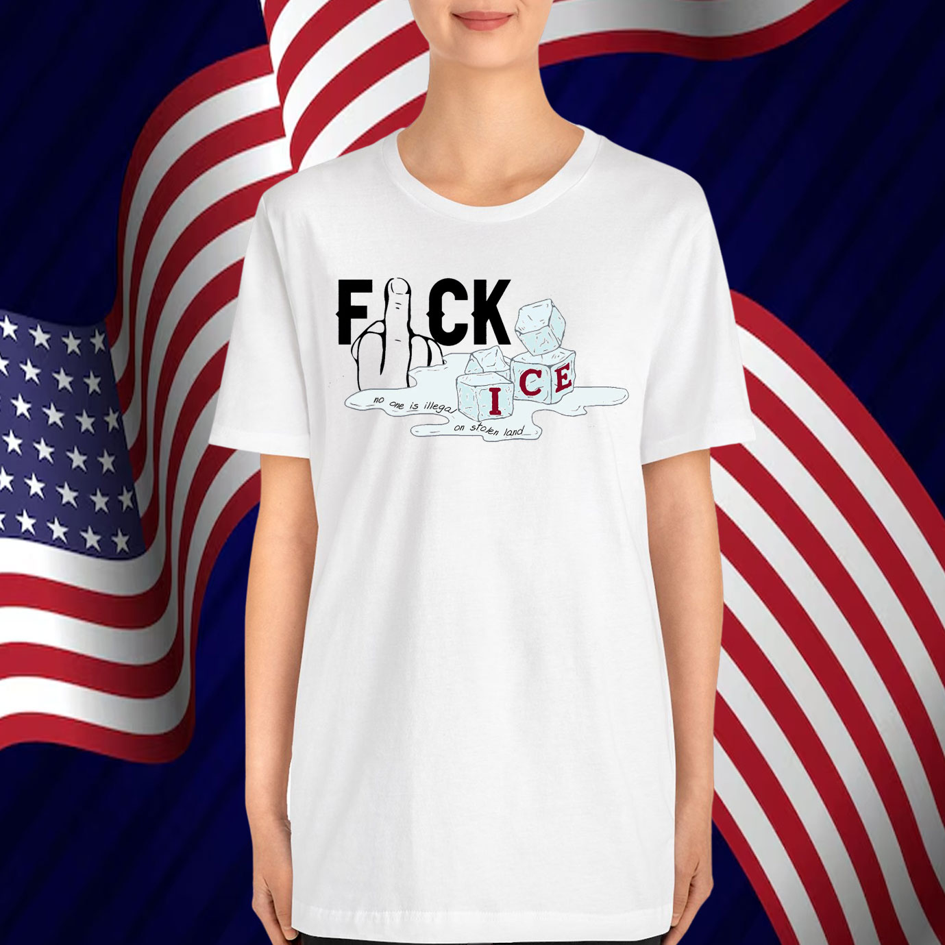 Fuck ICE T-Shirt No One Is Illegal On Stolen Land