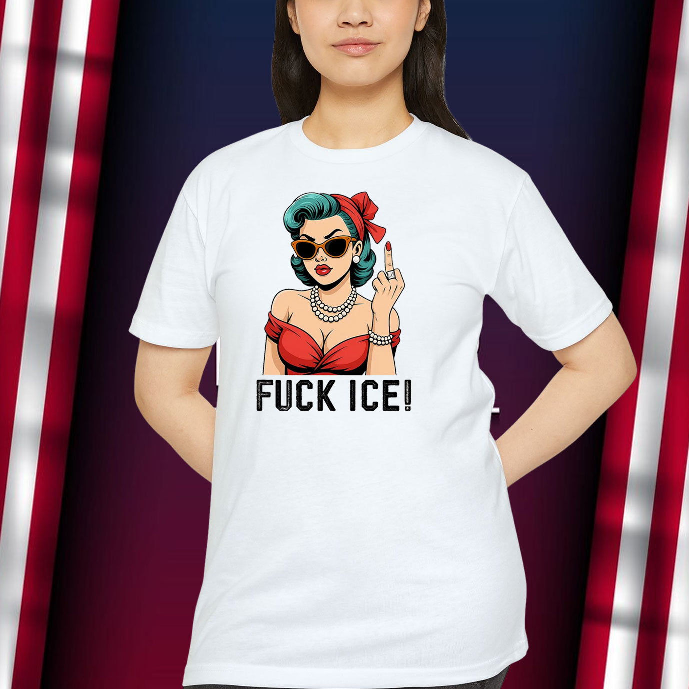 Fuck Ice Middle Fingers Shirt