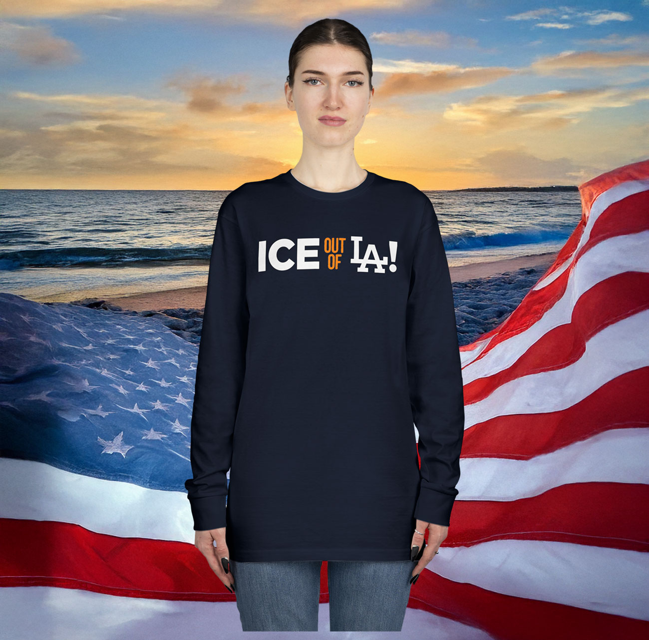 ICE Out Of LA Long Sleee