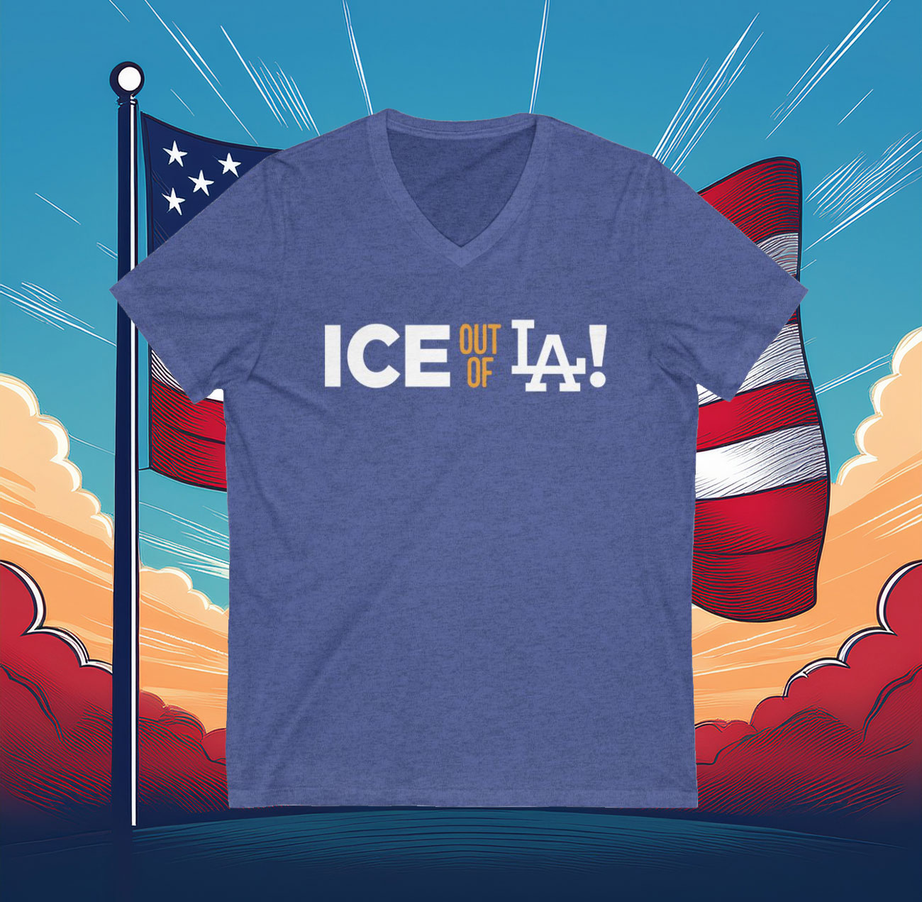 ICE Out Of LA V-neck Shirt
