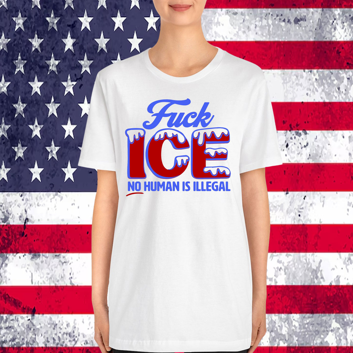 No Human Is Illegal FuCK ICE T-Shirt