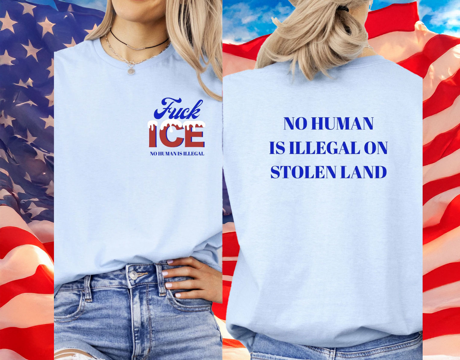 No Human Is Illegal Shirt Fuck ICE