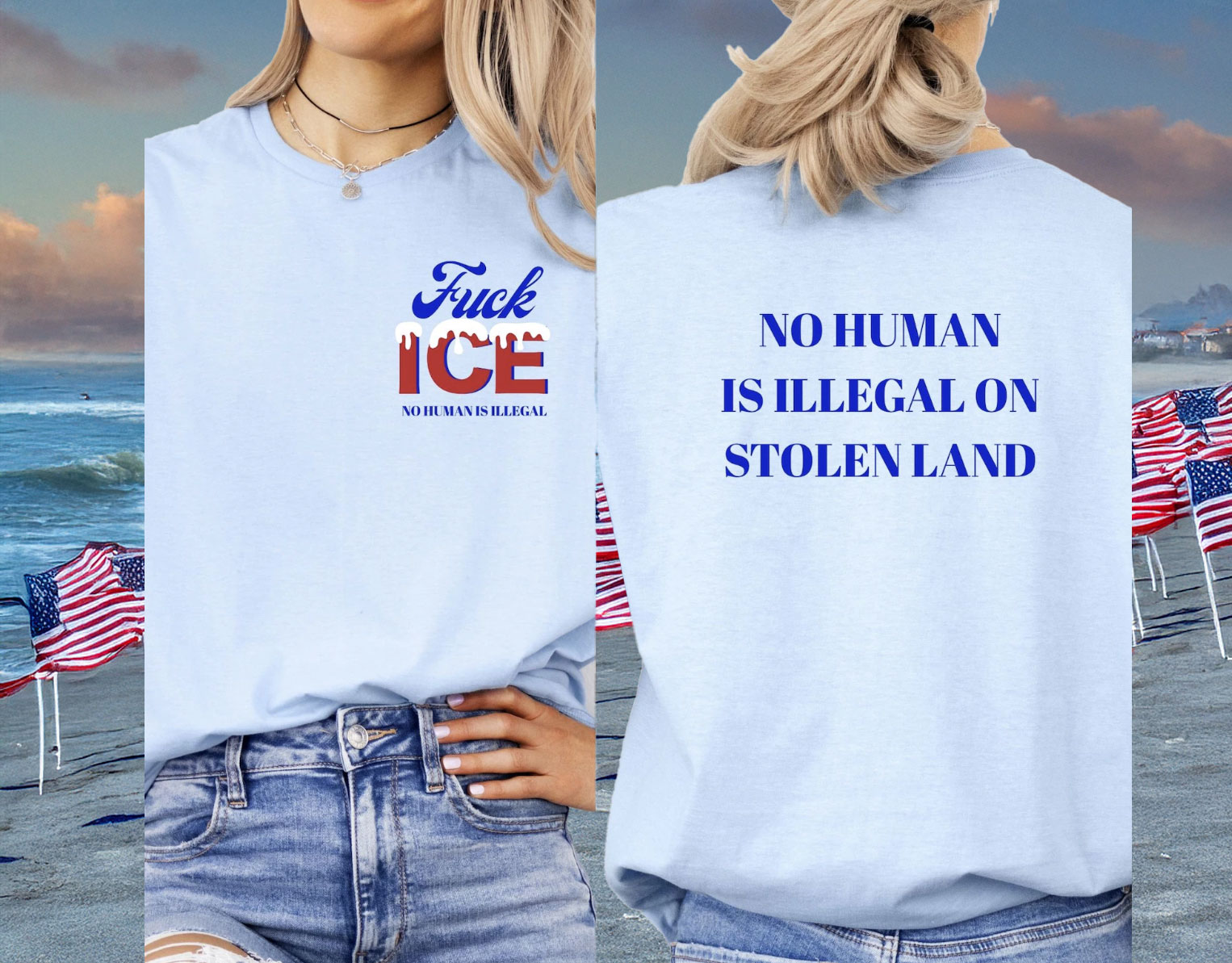 No Human Is Illegal Shirt Fuck ICE