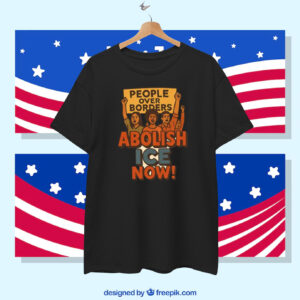 People Over Borders Abolish ICE Now! T-Shirt
